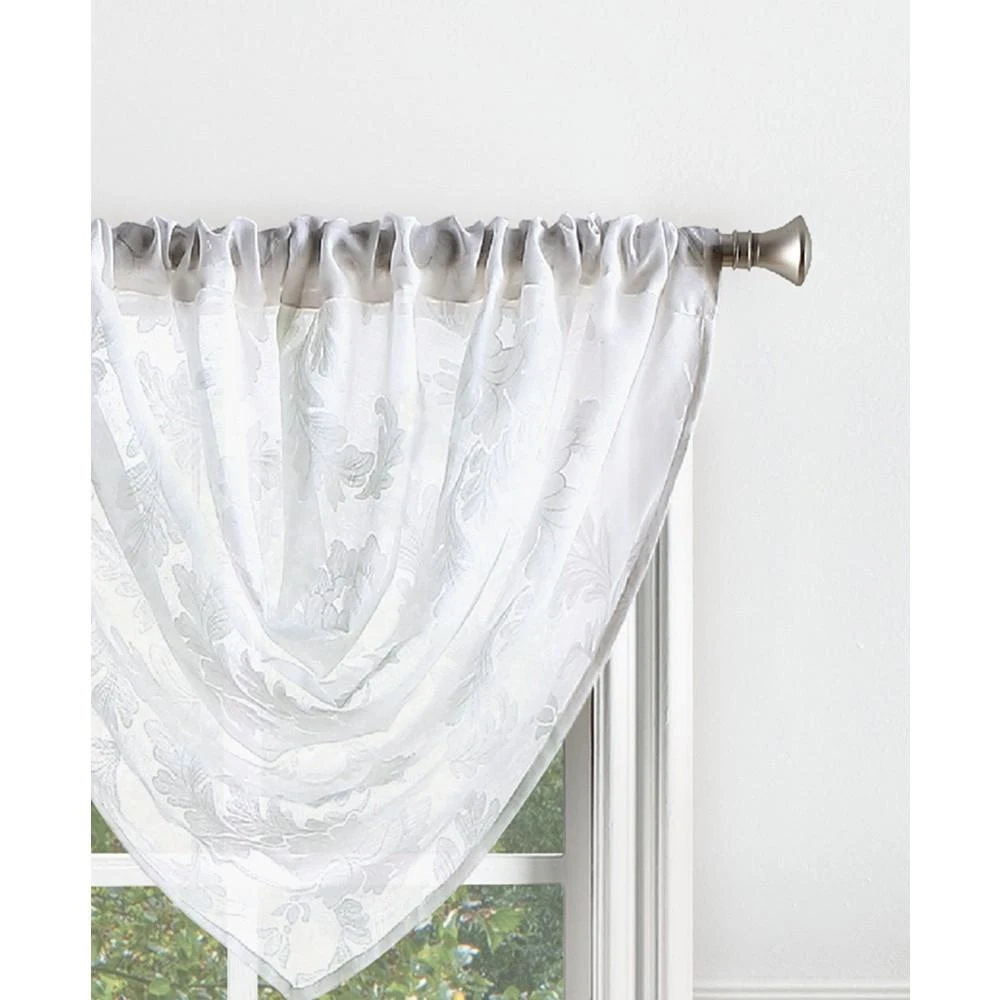 Martha Stewart Aster Acanthus Poletop Waterfall Valance, Created For Macy's 3