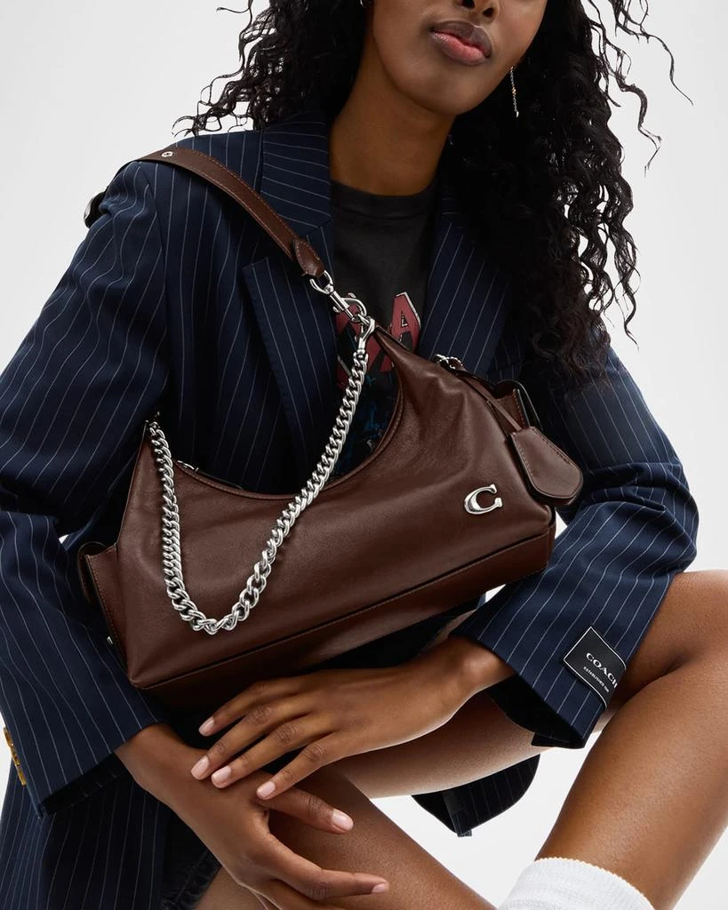 Coach Juliet 30 Glazed Leather Pocket Shoulder Bag 2