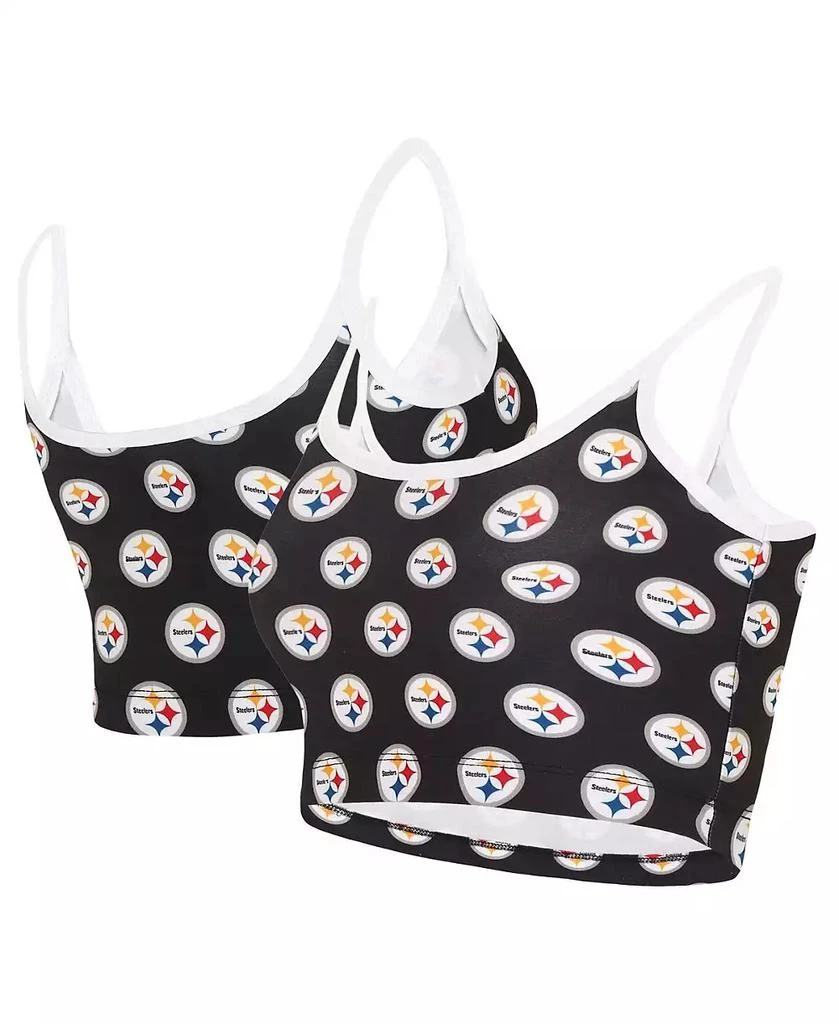 Concepts Sport Women's Black Pittsburgh Steelers Gauge Lounge Bralette 1