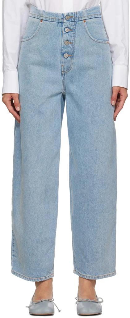 MM6 Blue Button-Fly Jeans 1