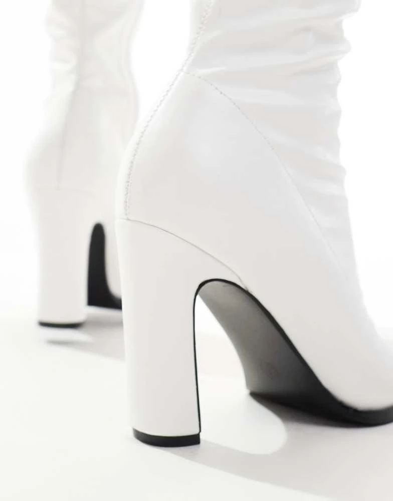 Public Desire Public Desire Acquaria over the knee boots in white 2