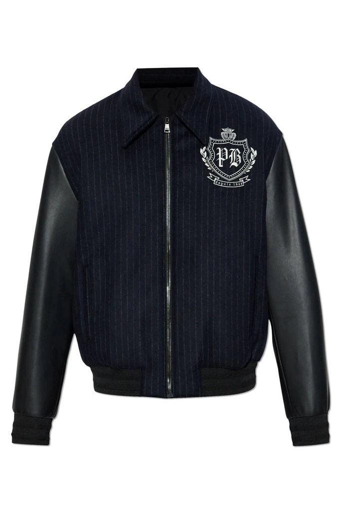 Balmain Balmain Zip-Up Panelled Bomber Jacket 1