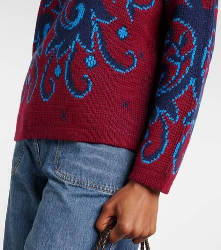 ETRO Paisley wool jacquard polo sweater 5