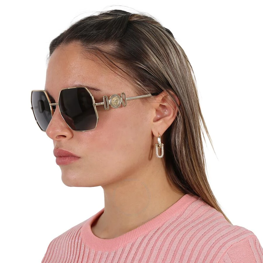 Versace Versace Dark Gray Irregular Ladies Sunglasses VE2248 100287 58 2