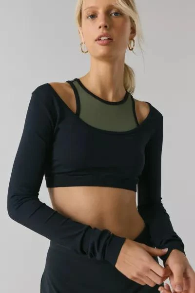 P.E Nation P.E Nation Sutton Long Sleeve Cropped Performance Top 1