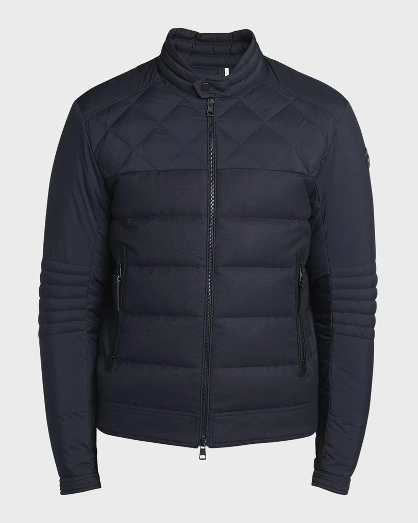 Moncler Men's Tuena Quilted Nylon Biker Jacket 1