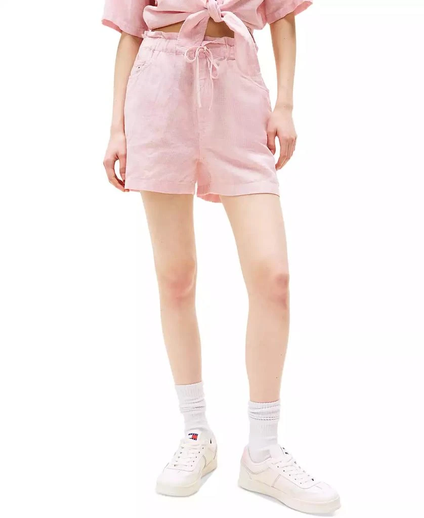 Tommy Jeans Women's Cotton-Linen Drawstring Shorts 2