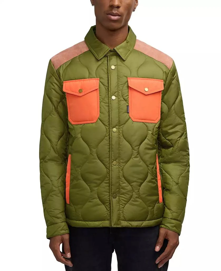 Scotch & Soda Ivik Padded Colorblocked Snap Front Shirt Jacket 1