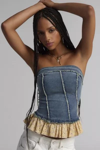 Kimchi Blue Kimchi Blue Dani Denim Tube Top 1
