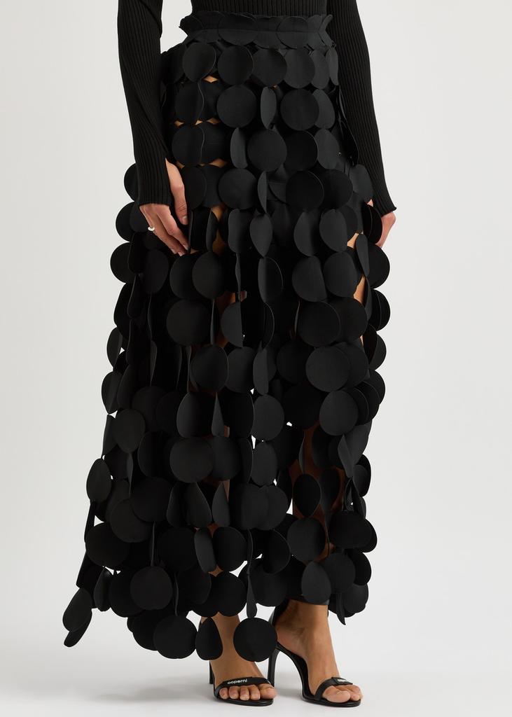 A.W.A.K.E MODE Laser-cut circle maxi skirt