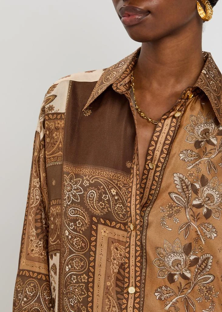 Zimmermann Lucky Menstyle printed silk shirt 4