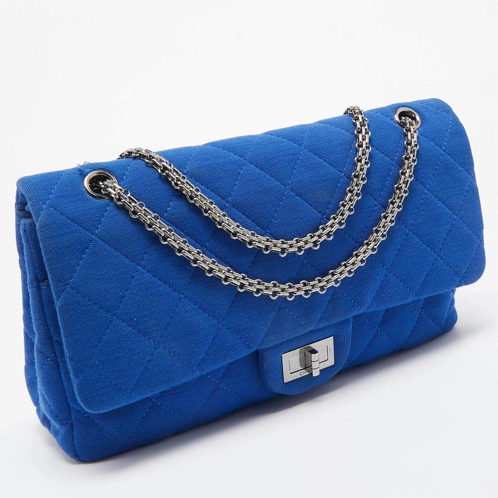Chanel Chanel Blue Jersey Classic 227 Reissue 2.55 Flap Bag 3