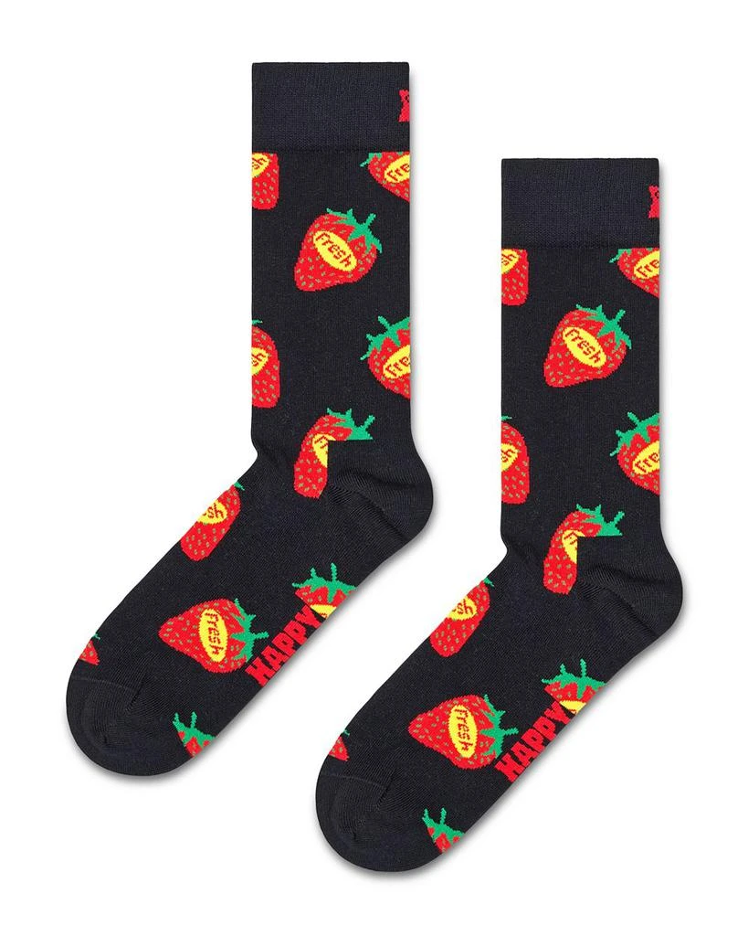 Happy Socks Strawberry Fresh Crew Socks 1