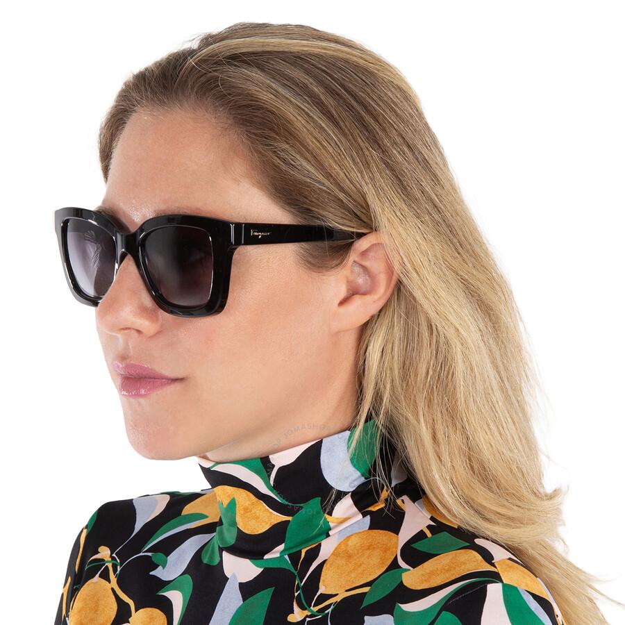 Salvatore Ferragamo Salvatore Ferragamo Grey Gradient Square Ladies Sunglasses SF955S 001 53