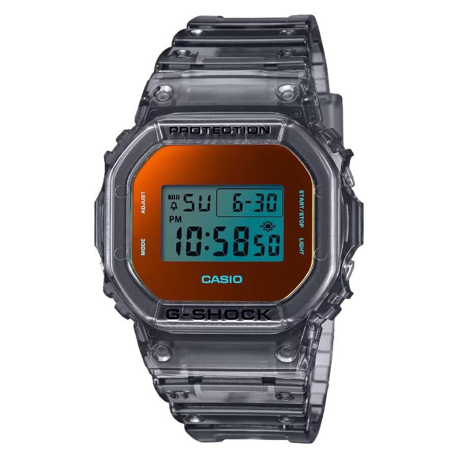 Casio G-Shock 5600 Series Alarm Quartz Digital Blue Dial Watch DW-5600TLS-8