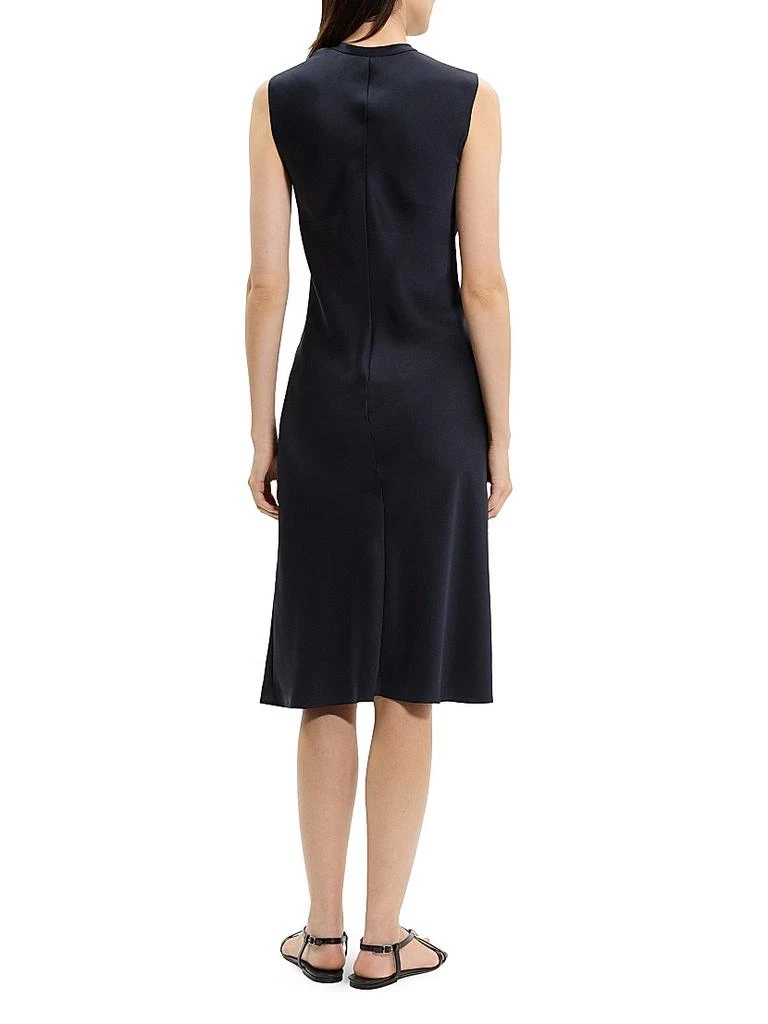 Theory Crushed Satin Twist Scoop Dress 4