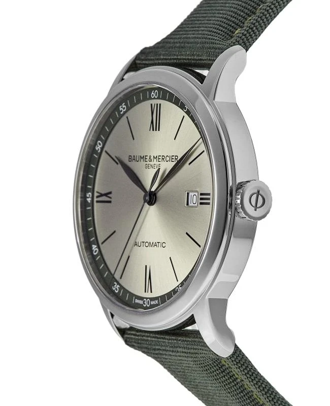 Baume & Mercier Baume & Mercier Classima Automatic Grey Dial Green Strap Men's Watch 10696 2