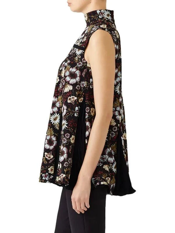 Adeam Floral Godet Pleated Top 3