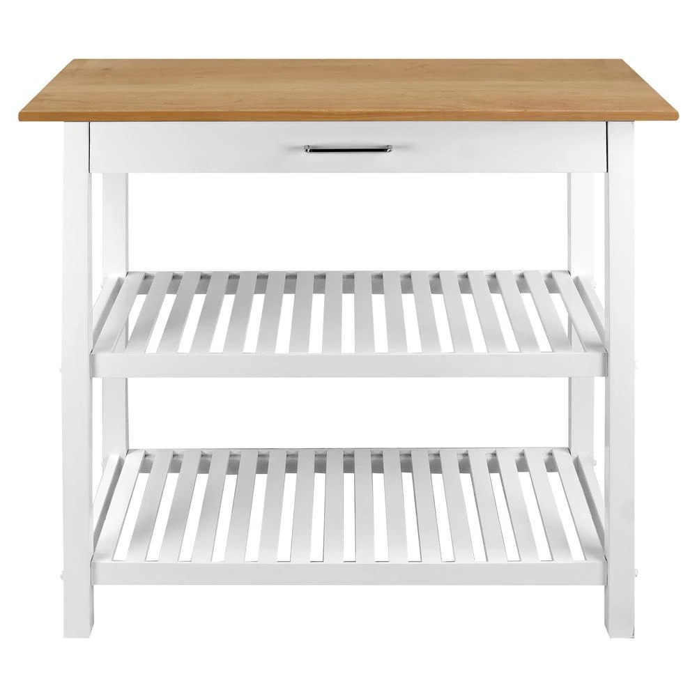 Casual Home Kitchen Island with Solid American Cherry Top 1