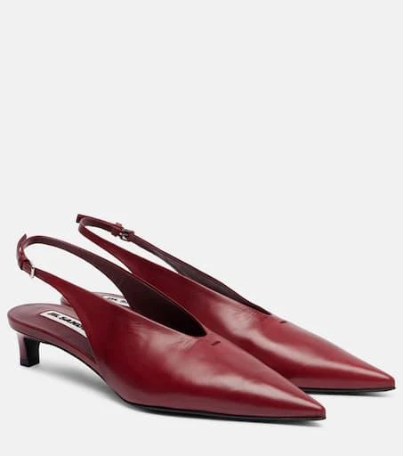 Jil Sander Pointy leather slingback pumps 1