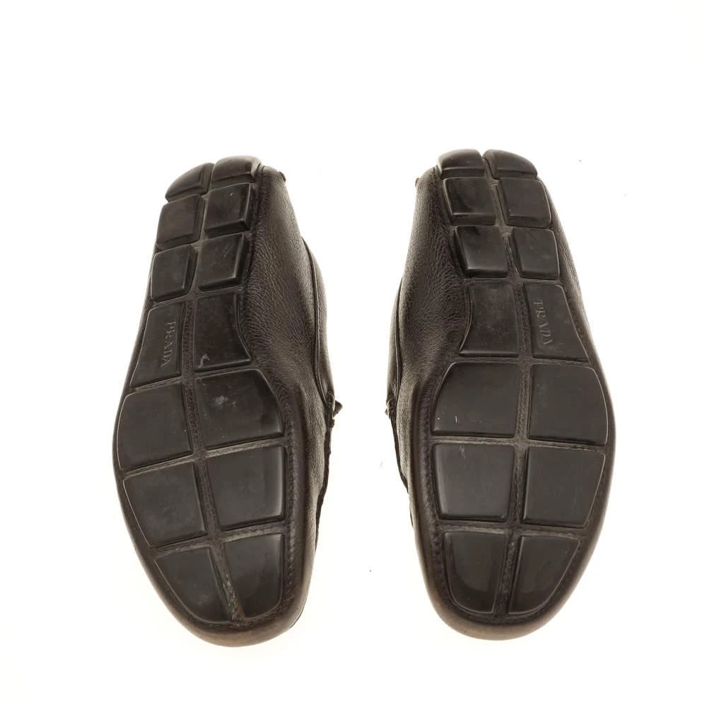 Prada Prada Dark Brown Leather Penny Slip On Loafers Size 41 6