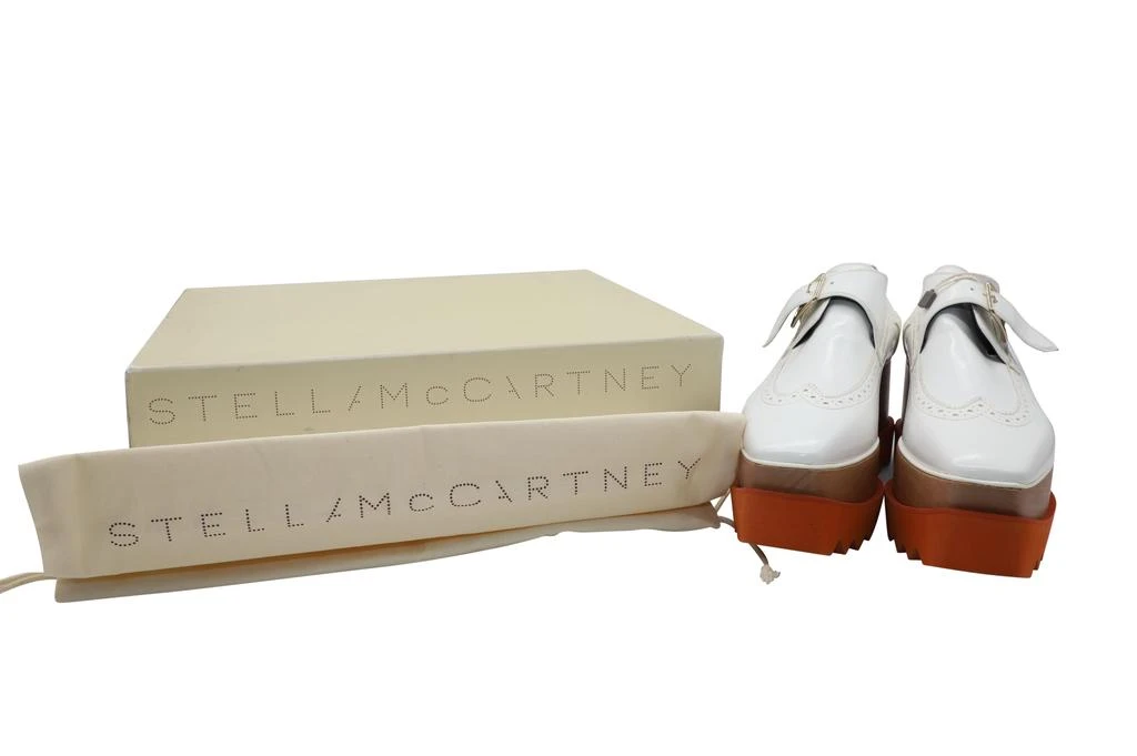 Stella McCartney Stella McCartney Scarpa Dana Platform Brogue in White Faux Leather 6