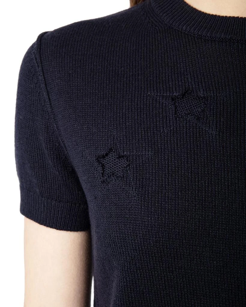 ZADIG & VOLTAIRE Bully Seco Stars Silk and Cashmere Sweater 5