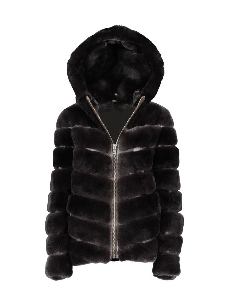 WOLFIE FURS Made For Generationsâ„¢ Reversible Hooded Shearling Jacket 1