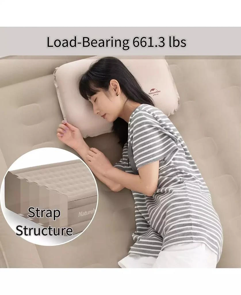 Naturehike Durable Queen Air Mattress, Raised Comfort Blow Up Mattress for Kids 
Adults, Inflatable Bed with Storage Bag for Home, Travel 
Camping (no Pump) 3