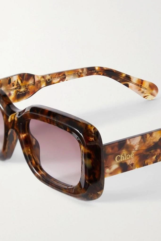 Chloé Gayia square-frame tortoiseshell acetate sunglasses 5