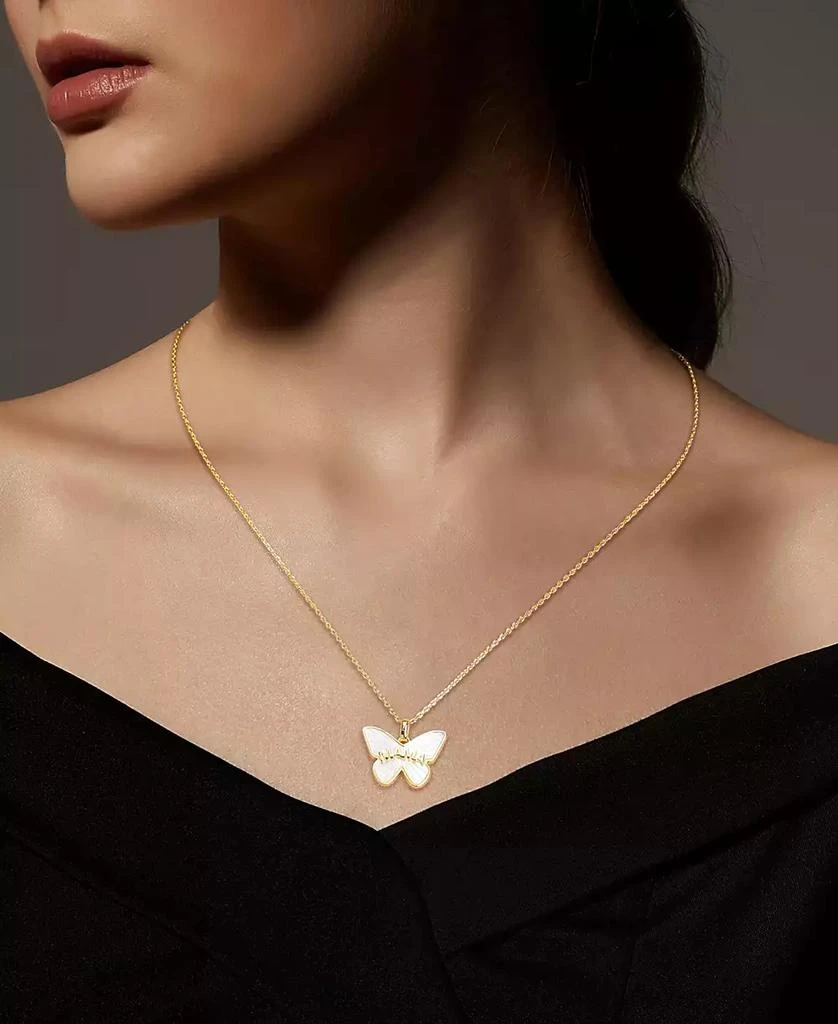 Unwritten Mother of Pearl Butterfly Mama Necklace 5