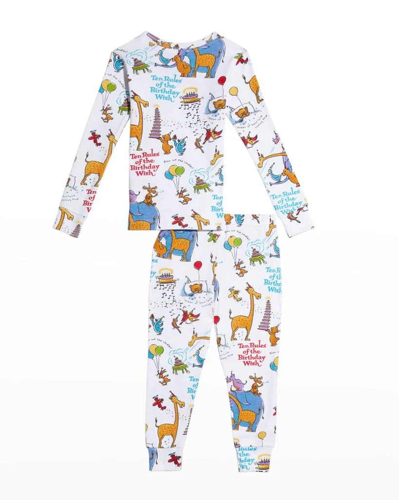 Books To Bed Kid's 10 Rules Of The Birthday Wish Pajama Book Set, Size 2-6 2