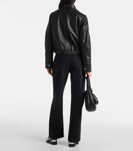 Vince Cropped leather bomber jacket 3