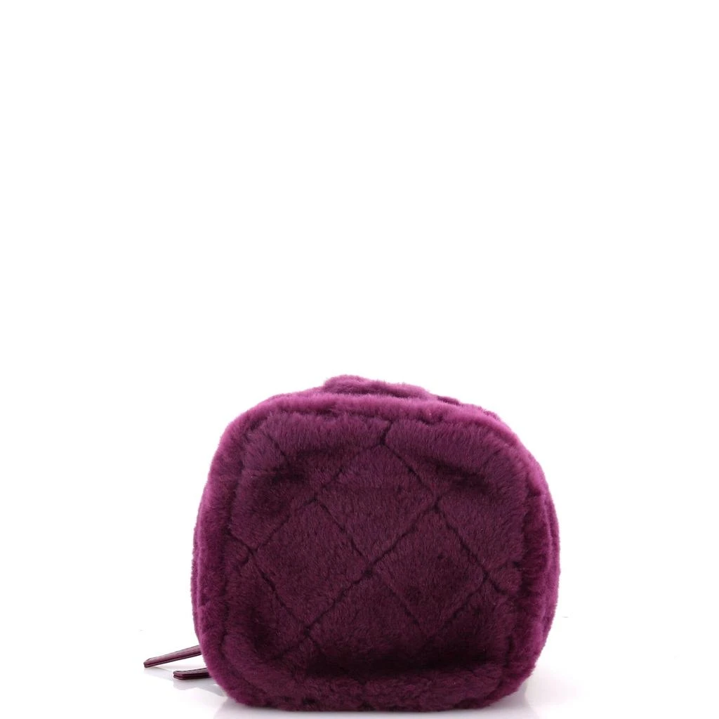 Chanel Coconing Top Handle Vanity Case with Chain Quilted Shearling Small 5