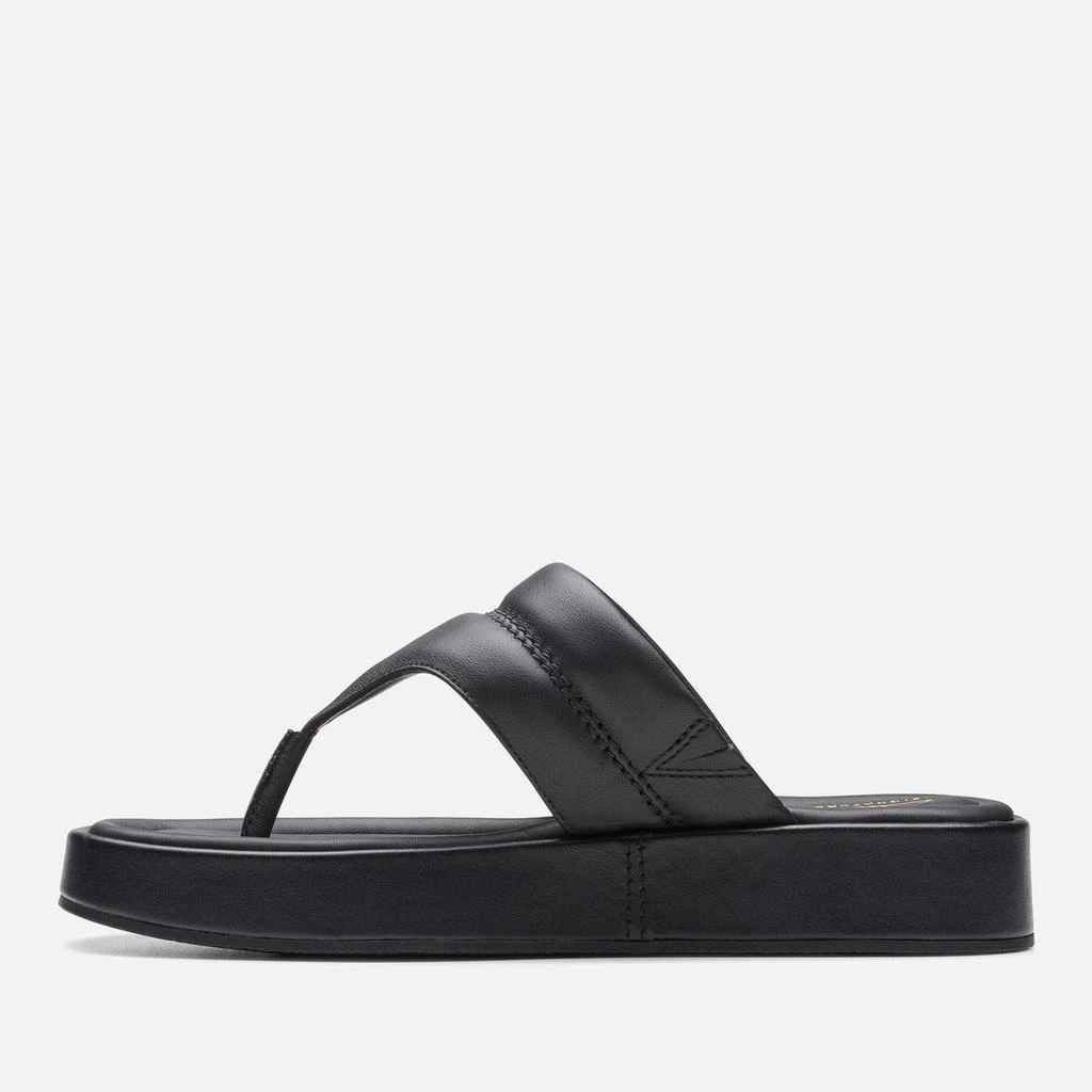 Clarks Clarks Women's Alda Leather Toe-Post Sandals 3