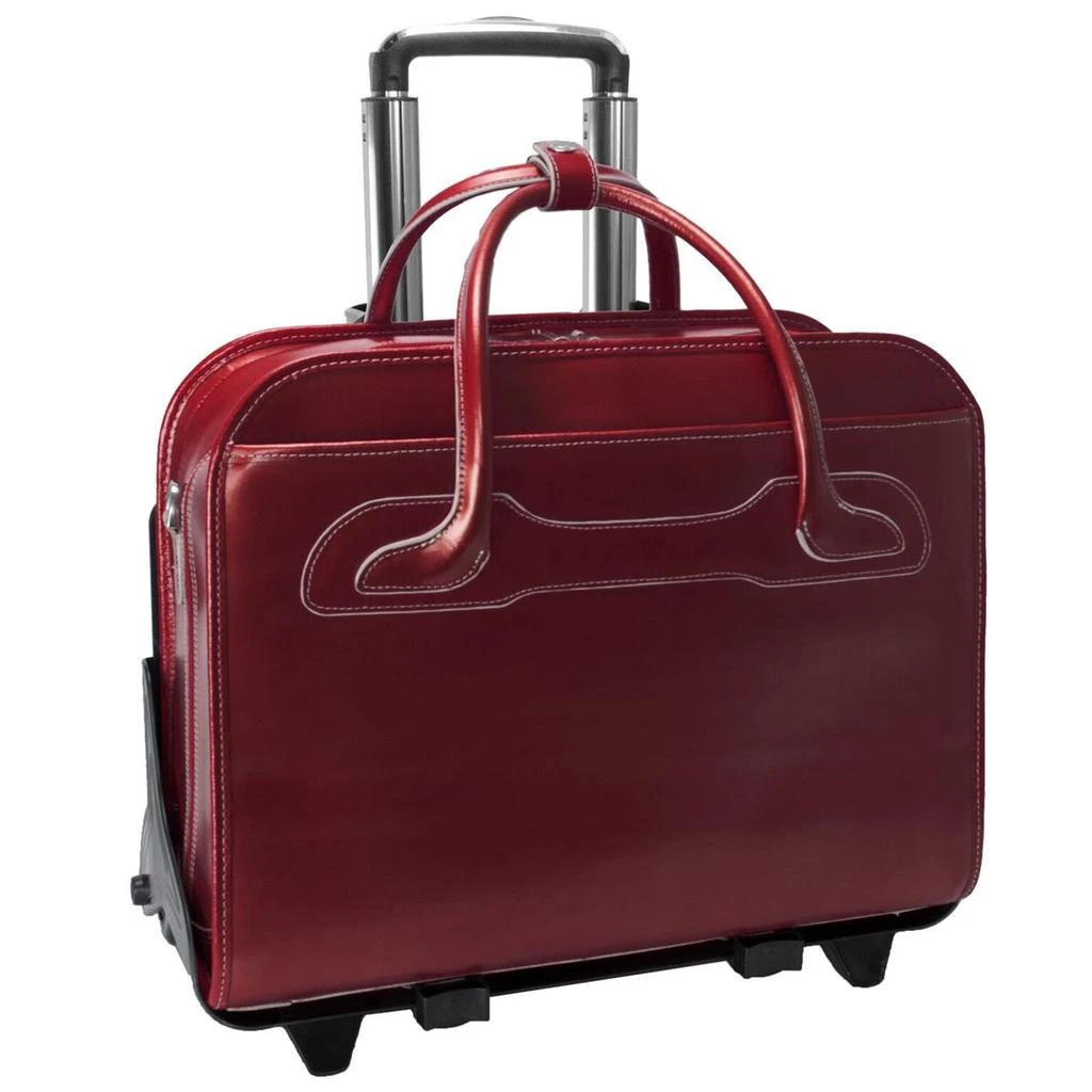 McKleinUSA Mcklein  94986 Willowbrook W Series Leather Detachable-Wheeled Ladies Case - Red