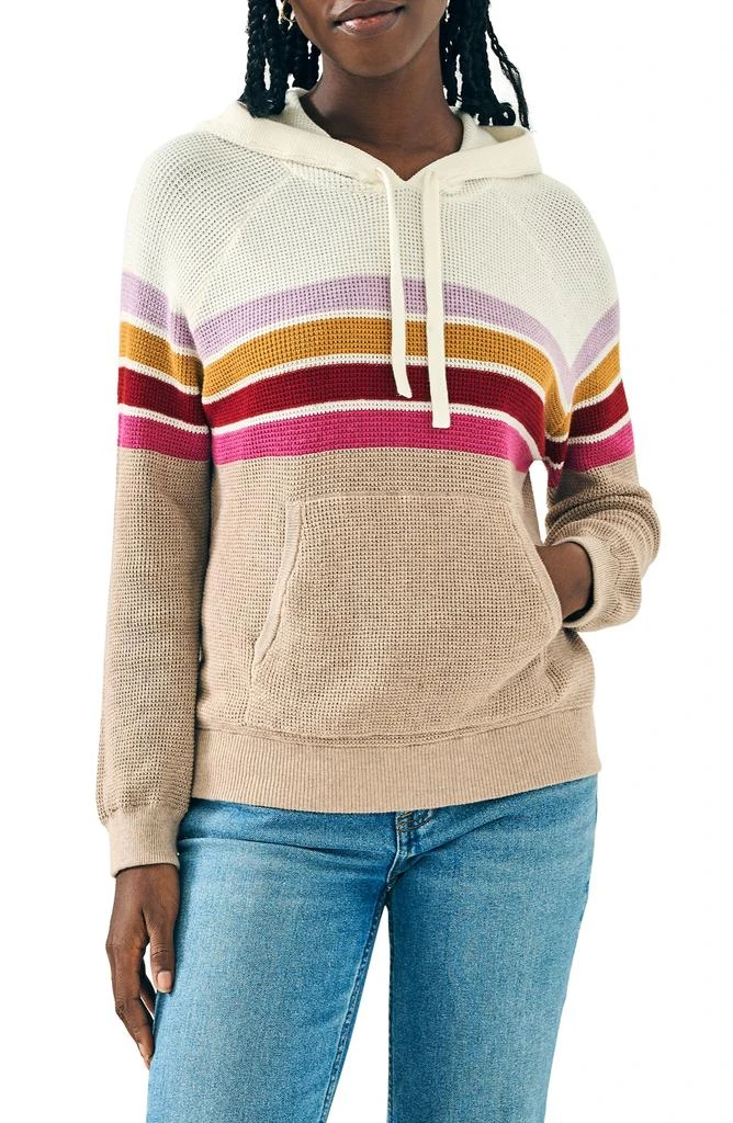 Faherty Throwback Organic Cotton & Cashmere Sweater Hoodie 1