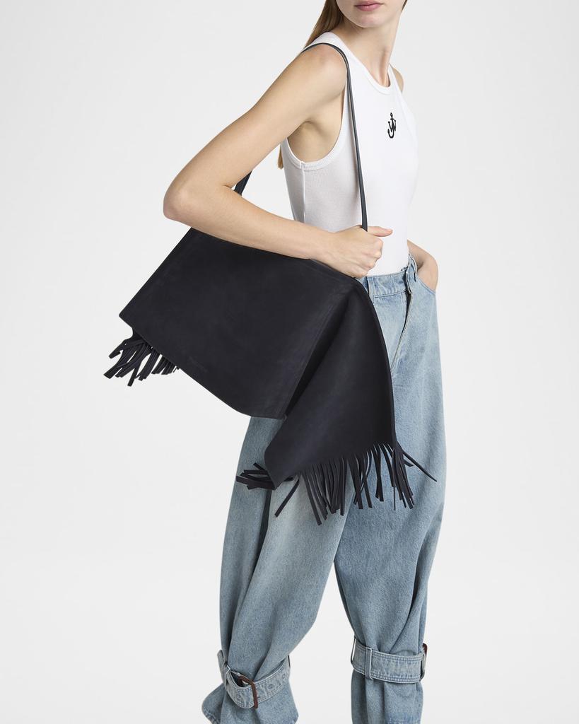 JW Anderson Scarf Suede & Leather Shoulder Bag