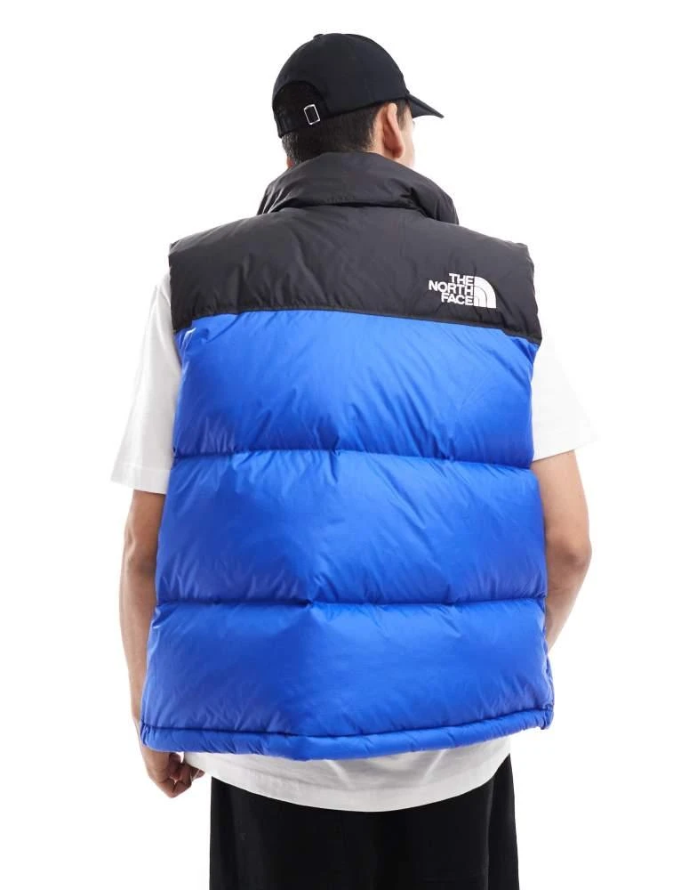 The North Face The North Face Retro Nuptse puffer gilet in blue 4