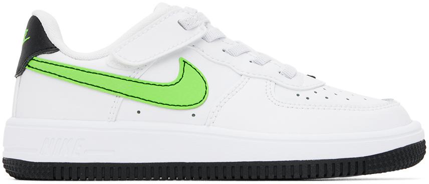 NIKE Kids White Force 1 Low EasyOn Little Kids Sneakers