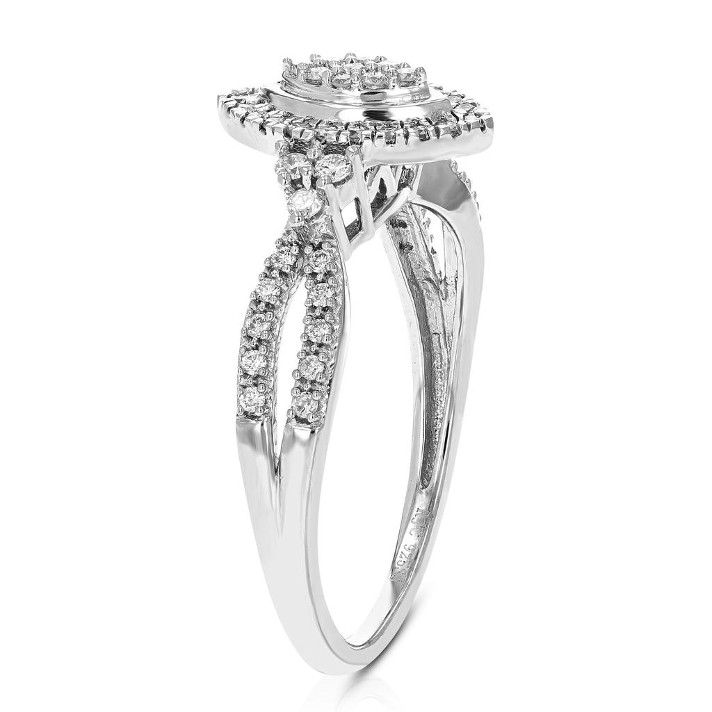 Vir Jewels 1/3 cttw Round Cut Lab Grown Diamond Engagement Ring .925 Sterling Silver Prong Set