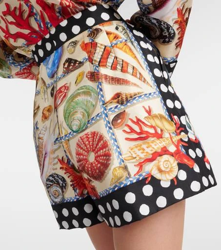 Dolce 
Gabbana Capri printed silk satin shorts 5
