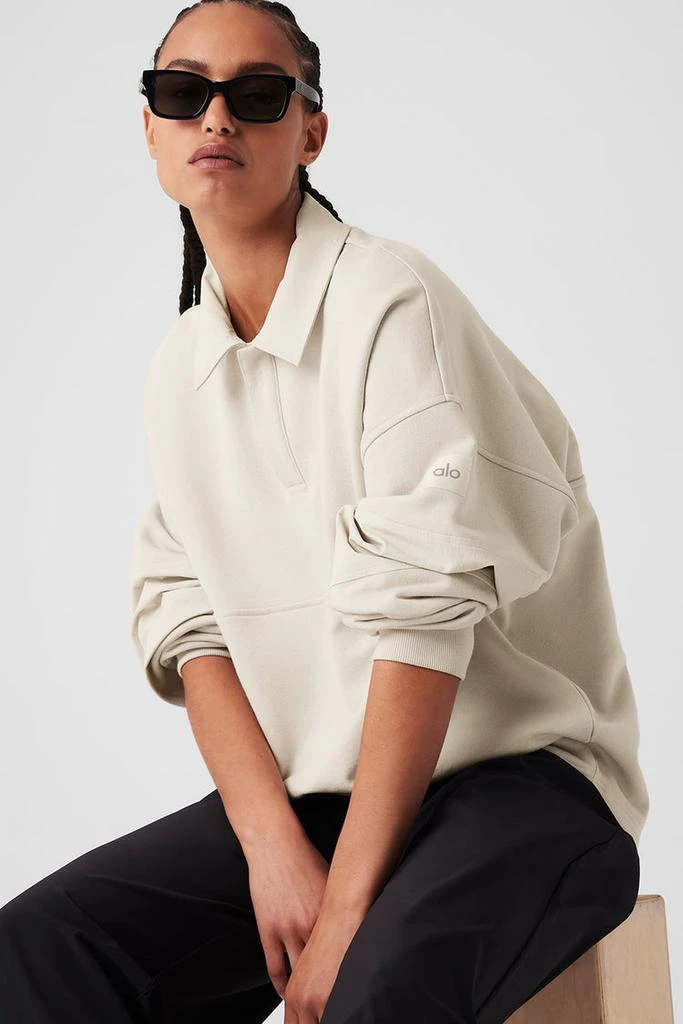 Alo Mixmatch Rugby Sweatshirt - Bone 5