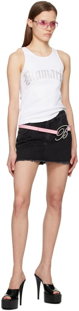 Blumarine Black Embellished Denim Miniskirt 4