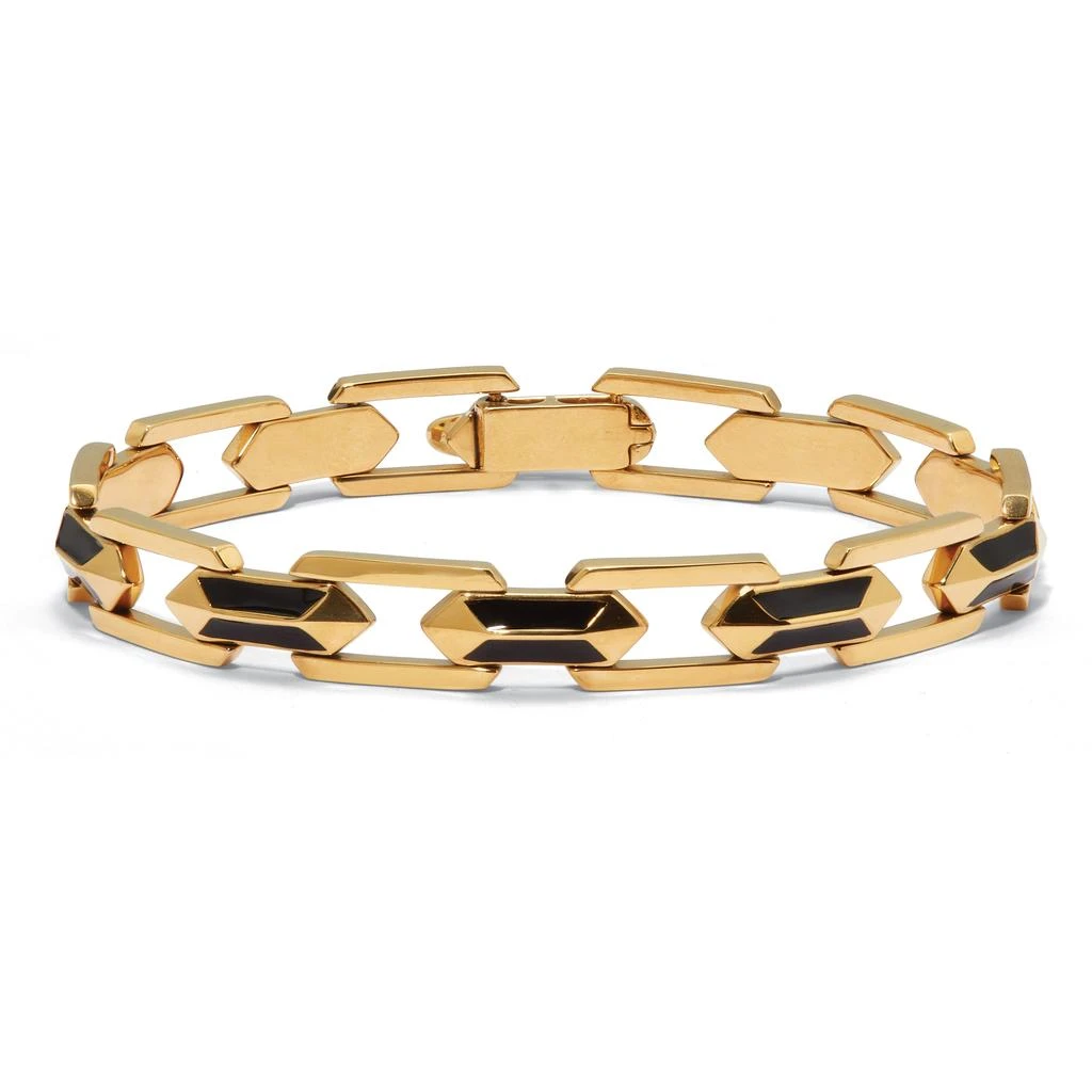 Palm Beach Jewelry Men's Gold Ion-Plated Stainless Steel Link Bracelet 9-inch 1