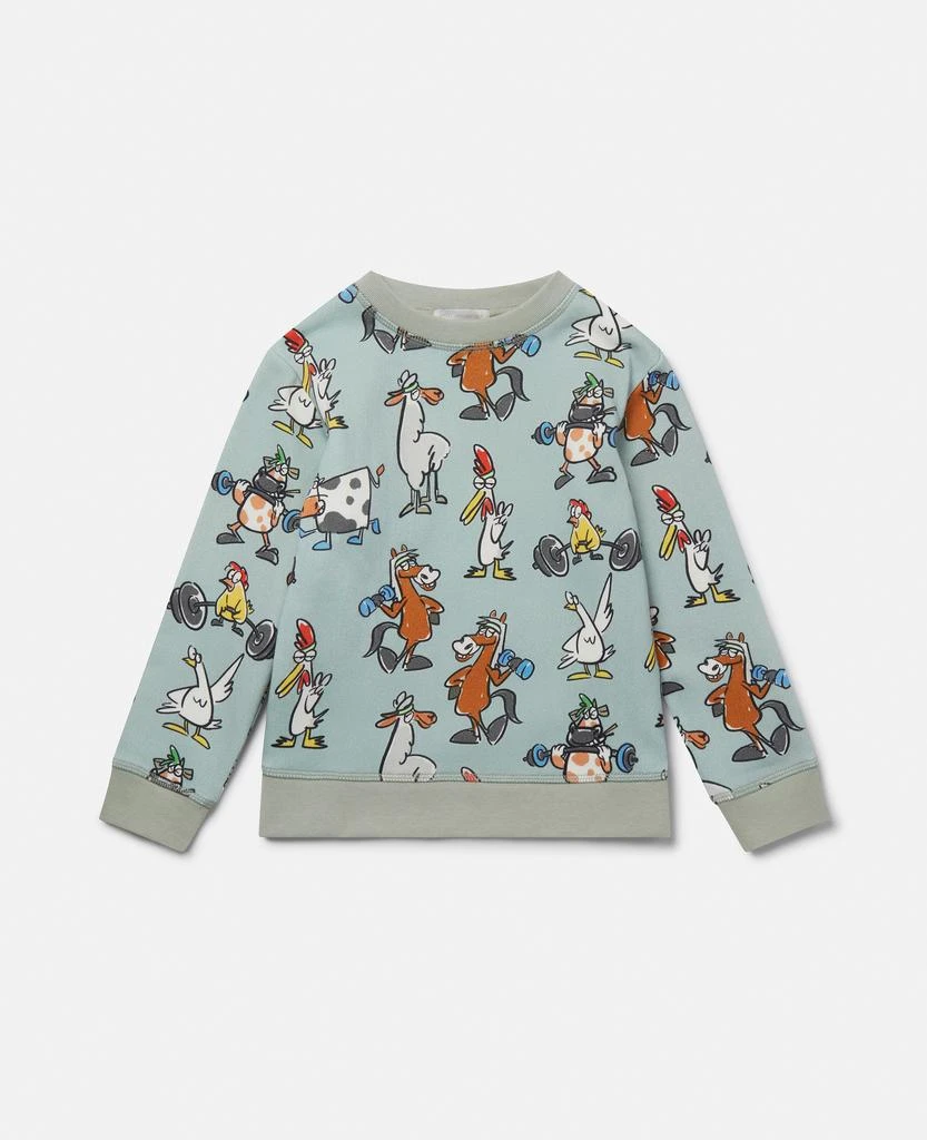 Stella McCartney Stella McCartney - Animal Print Sweatshirt, Woman, Multicolour, Size: 5 1