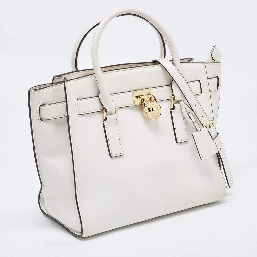 Michael Kors MICHAEL Michael Kors White Leather Hamilton East West Tote 3