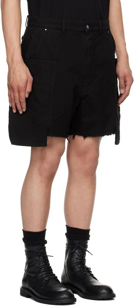 Rick Owens Black Hollywood Stefan Cargo Shorts 2
