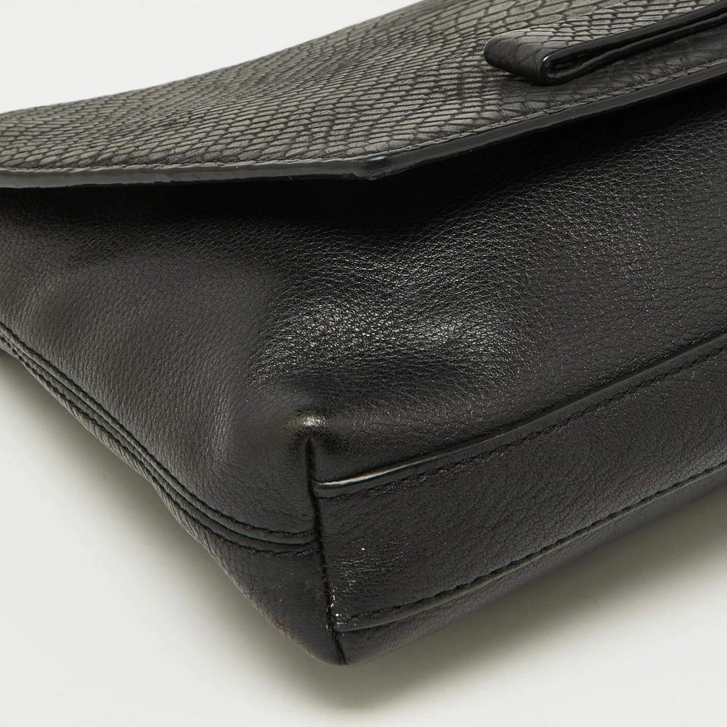 Kate Spade Kate Spade Black Snakeskin Embossed Leather Flap Shoulder Bag 10