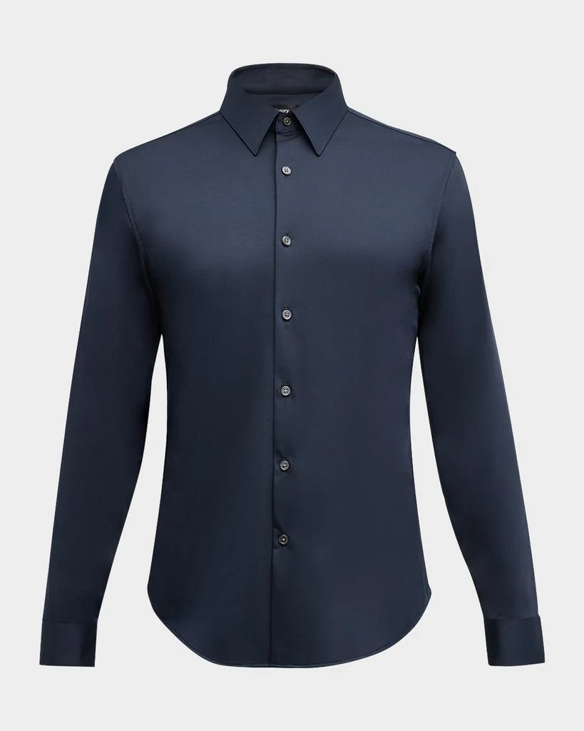 Theory Men's Sylvain Shirt in Structure Knit 1